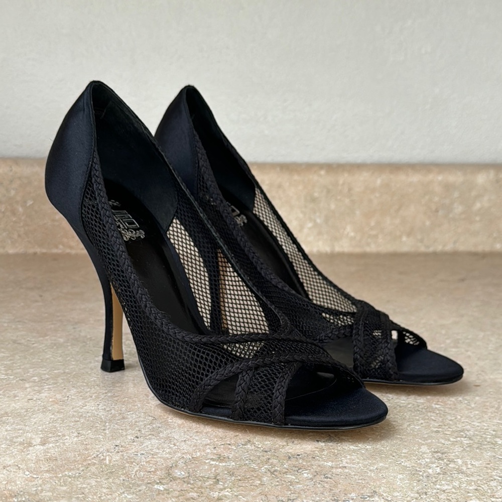 JLO Y2K Black Mesh Women's Heels